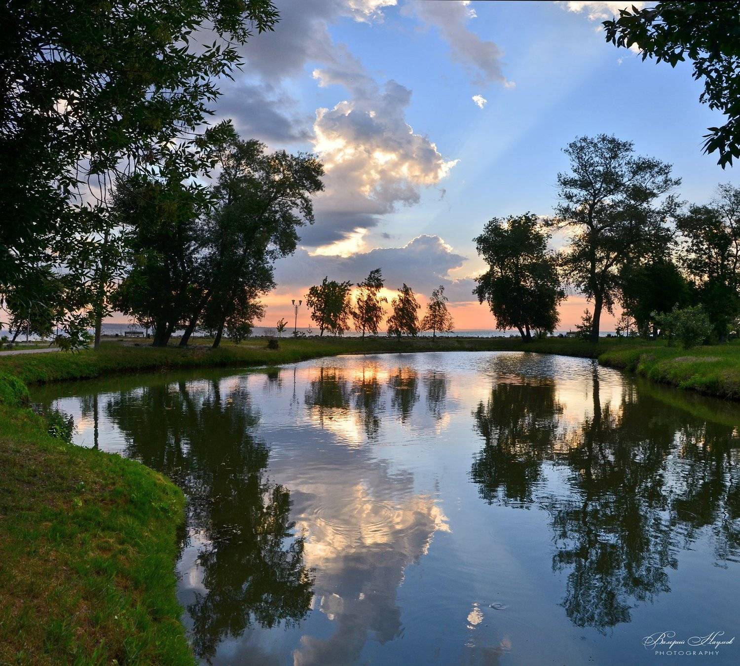 утро, парк, июль, рассвет, восход, Валерий Наумов