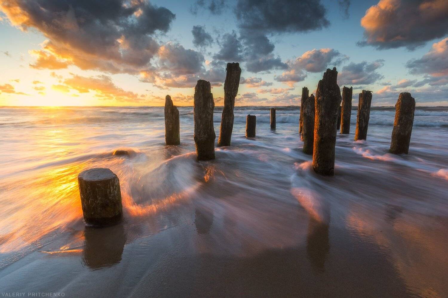 Baltic sea, nature, seascape, sunset, sea, Russia, море, природа, пейзаж, закат, Россия, Валерий Притченко