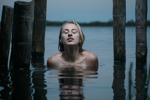 You saw her bathing on the roof...