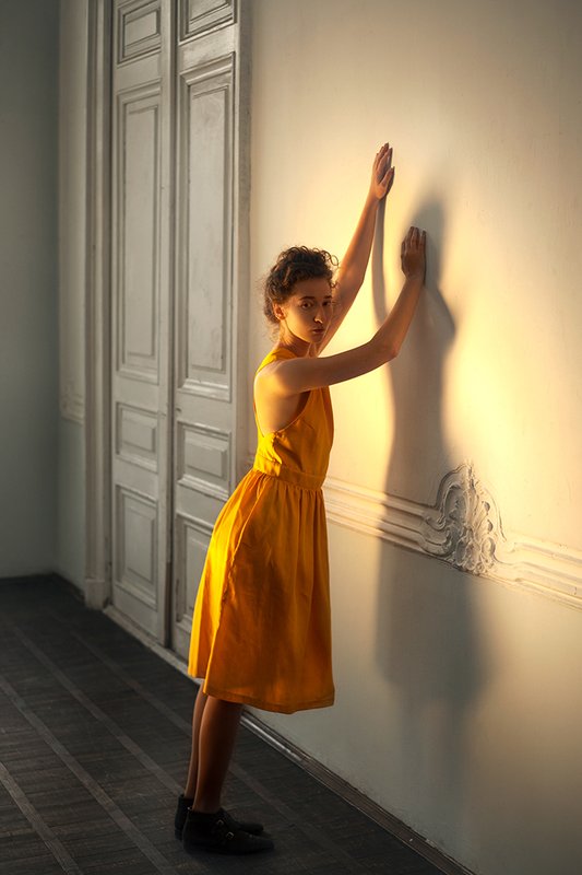 девушка, платье, постановочная, портрет  фото превью