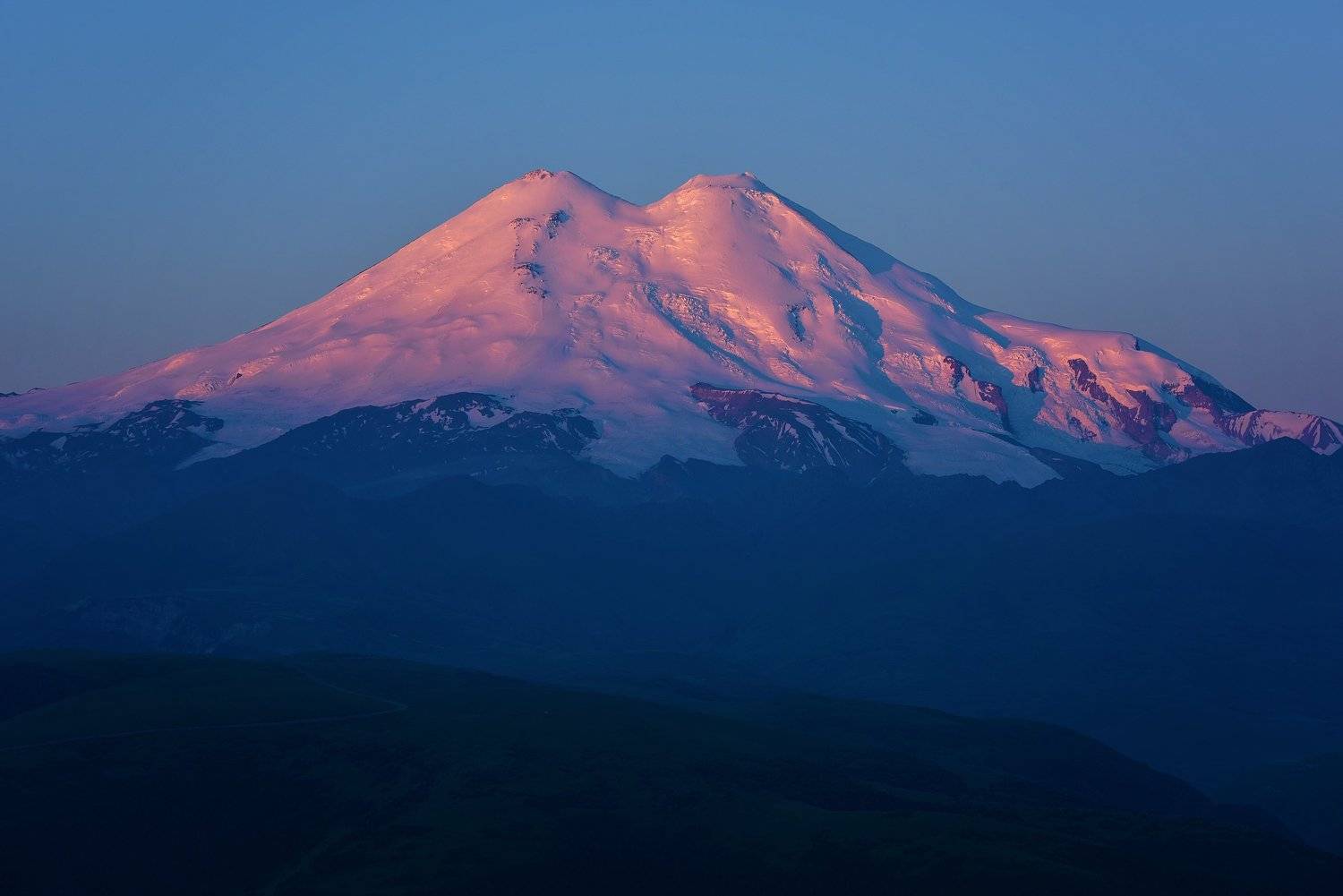 Северный Кавказ, Приэльбрусье, Джилы-Су, водопад Султан, Эльбрус, рассвет, горы, ivan