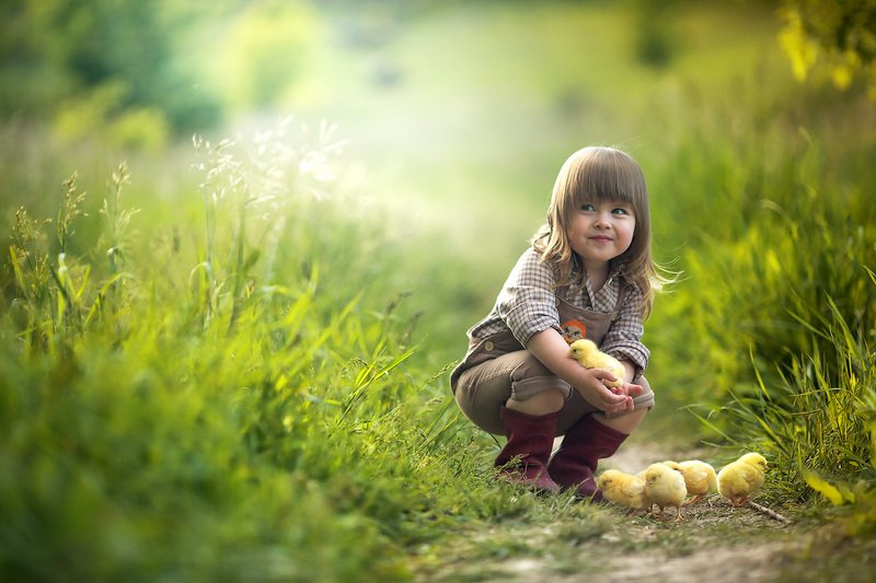 детский фотограф, семейный фотограф, обучение фотографии, обучение ретуши, сказочные фотографии, фото дети, дети, семьи, Валерия Мороз Цыплята фото превью