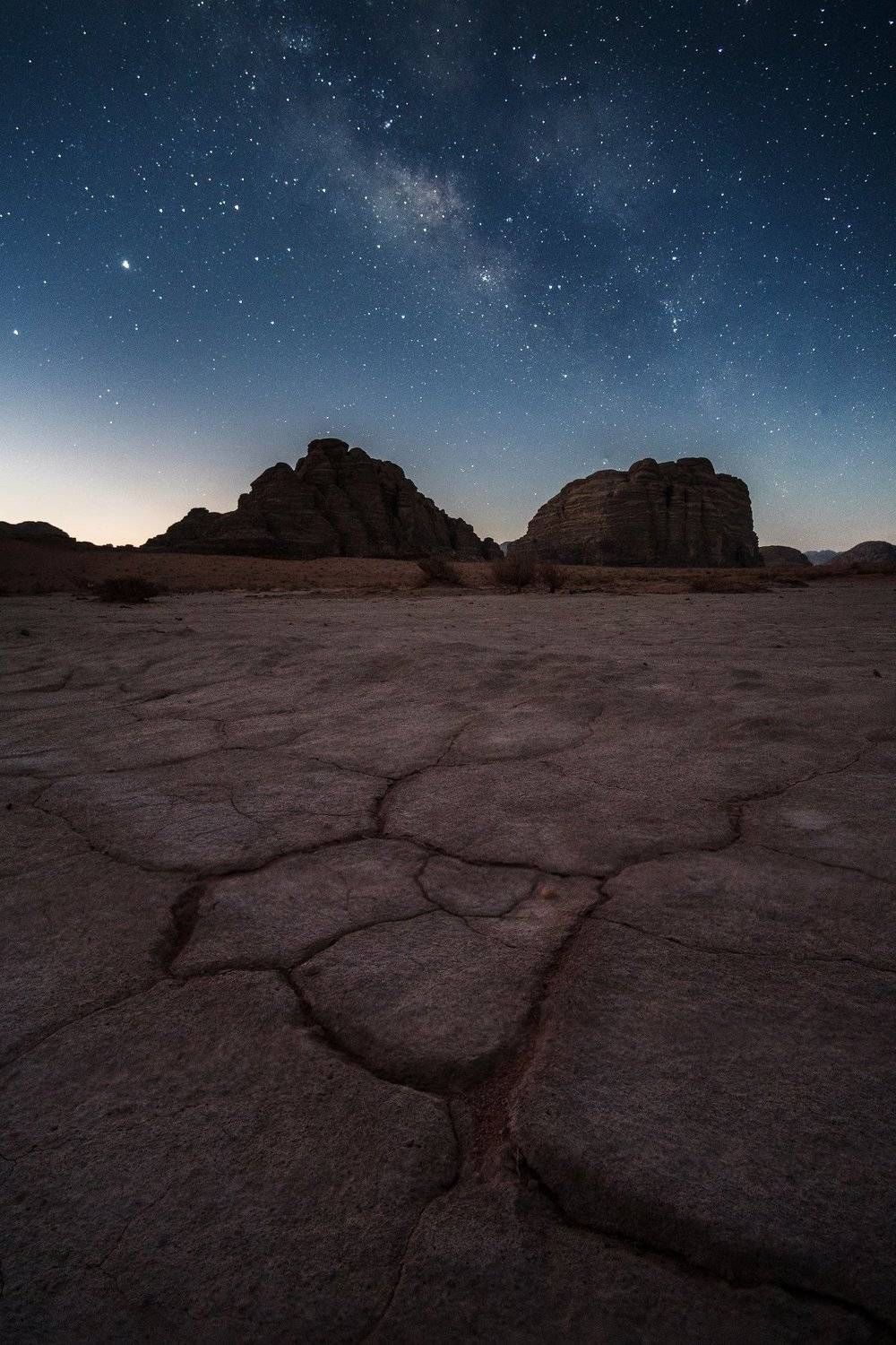 wadi rum, desert, night, jordan, Błażej Krzyżanek