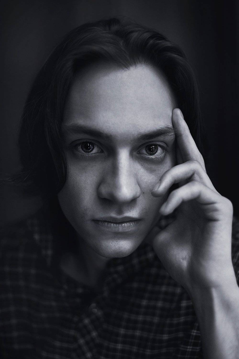 портрет, эмоции, чб, взгляд, Alex