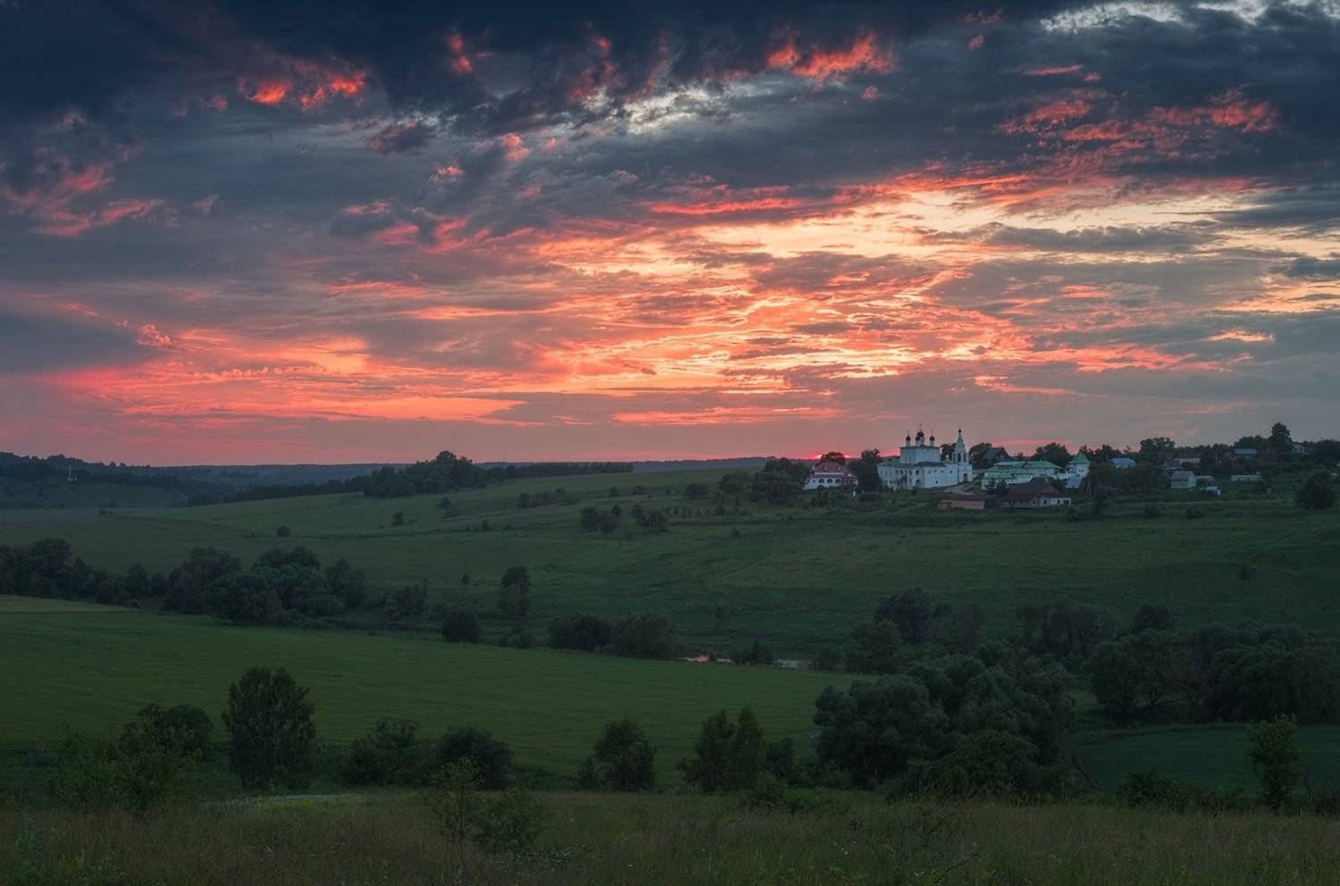 пейзаж, тульская область, вечер, лето, природа, Виталий Левыкин