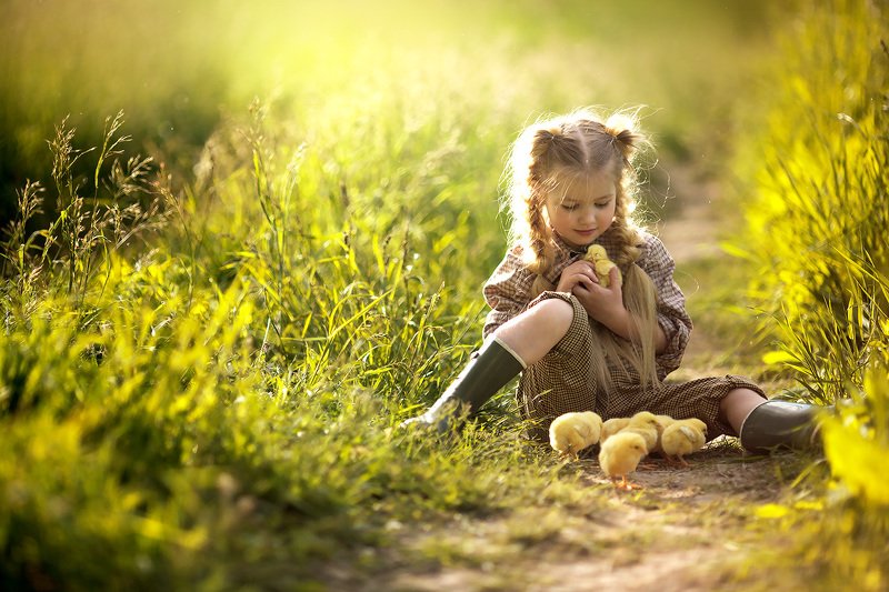 детский фотограф, семейный фотограф, обучение фотографии, обучение ретуши, сказочные фотографии, фото дети, дети, семьи, Валерия Мороз Цыплята фото превью