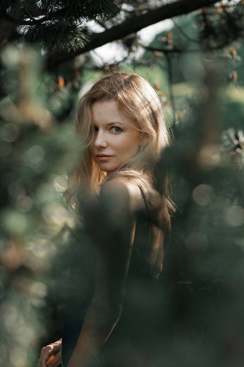 девушка, лес, лето, актриса, Александр Зенкин