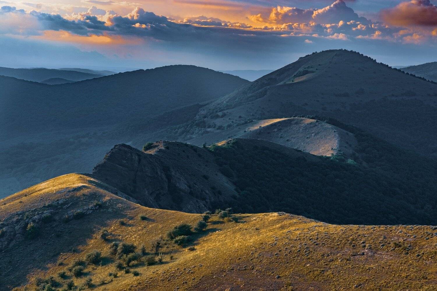 закат, крым, горы, Андрей Кривцов