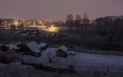 Winter in a small town