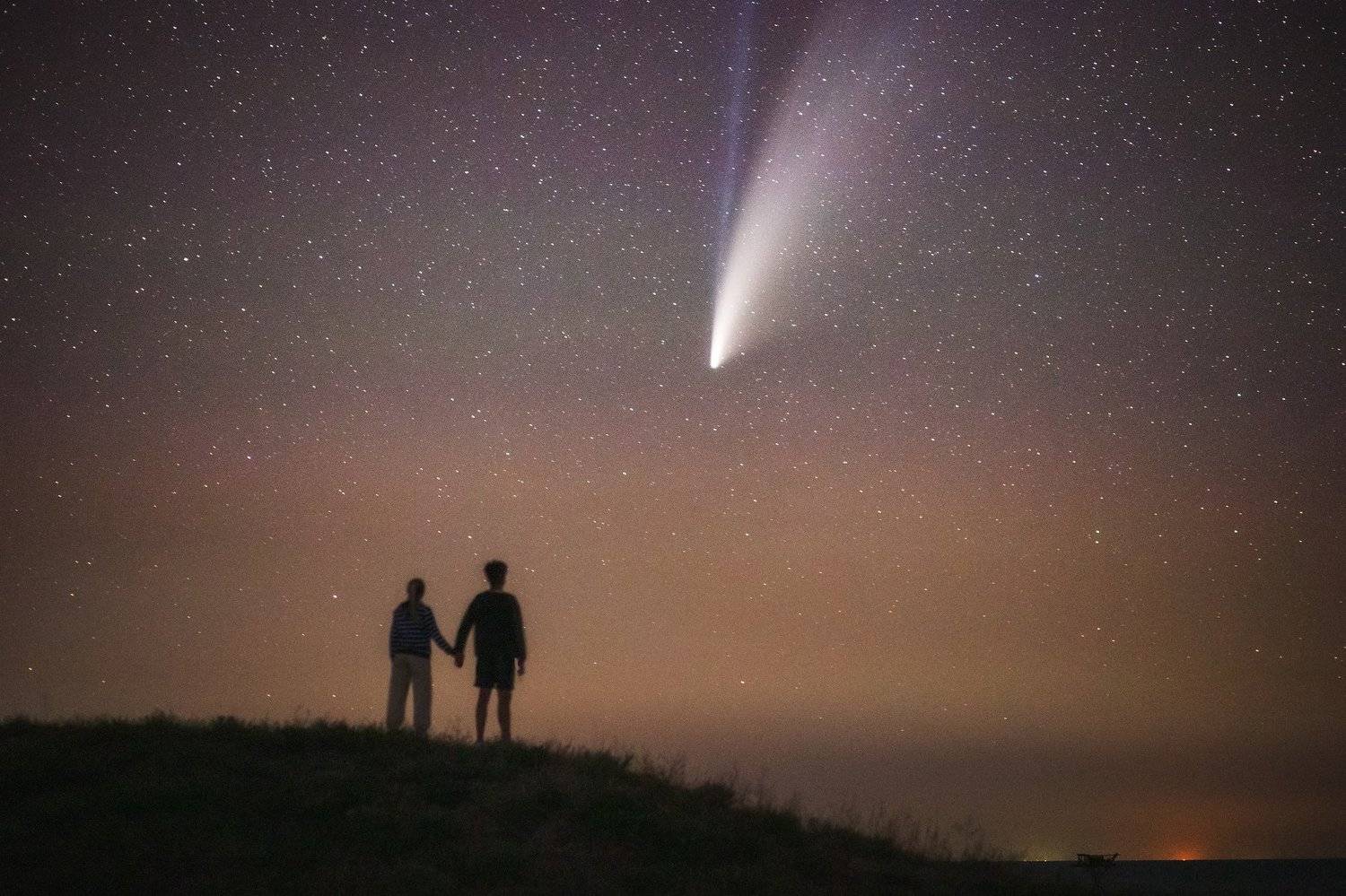 крым, ночь, звезды, комета, комета neowise, neowise, ночной пейзаж, астрофото, тарханкут, межводное, Екатерина Дмитренко