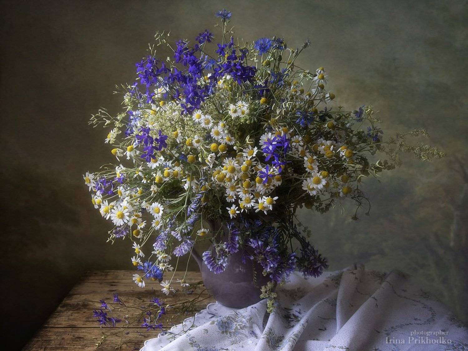 натюрморт, винтажный, ретро, деревенский, полевые цветы, лето, букет, Ирина Приходько