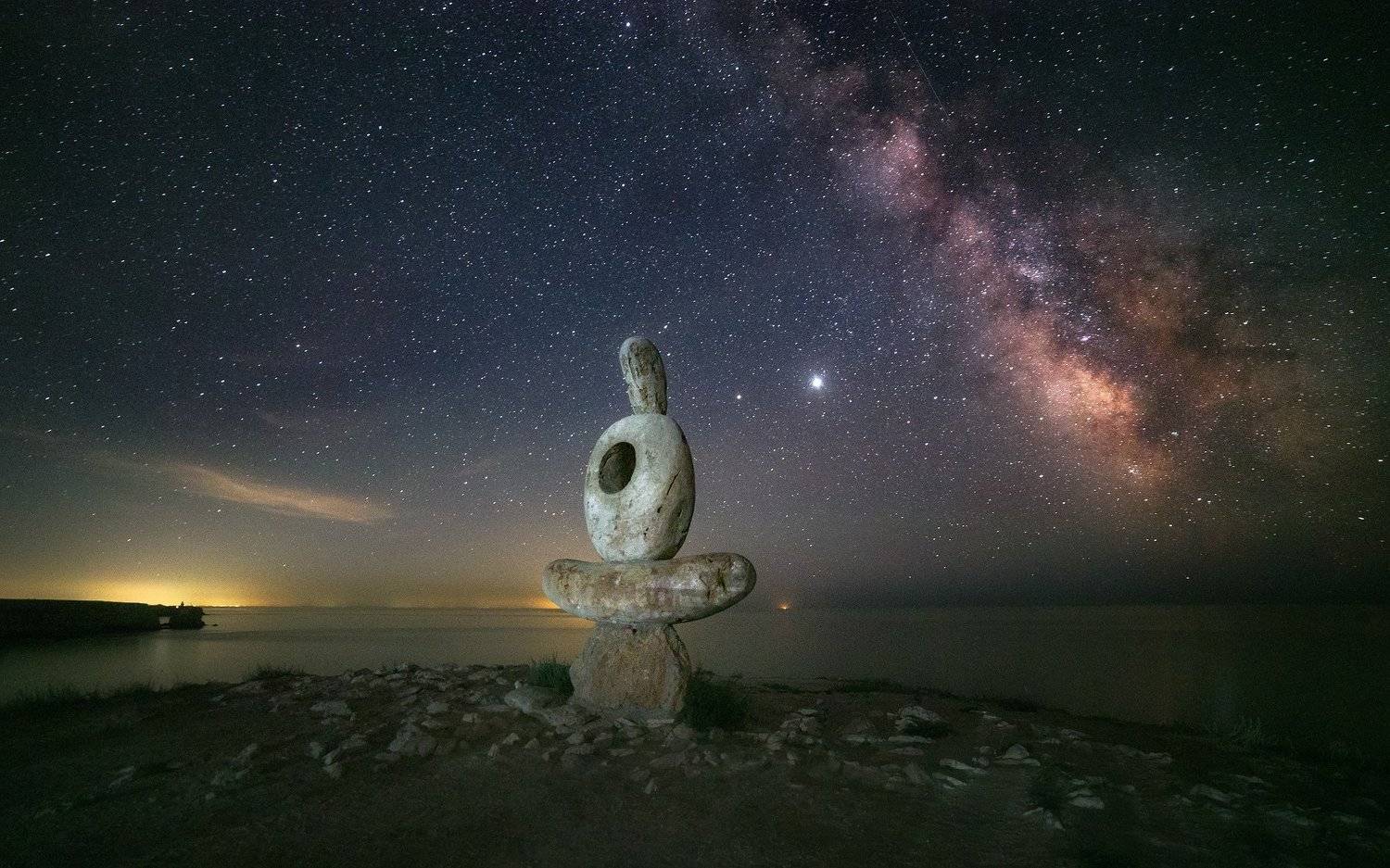 крым, ночь, звезды, млечный путь, ночной пейзаж, астрофото, тарханкут, атлеш, оленевка, звездное небо, лето, Екатерина Дмитренко