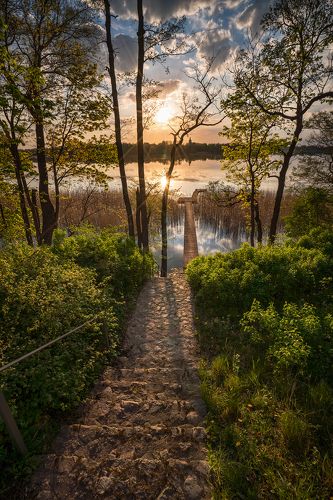 Sunset over the lake