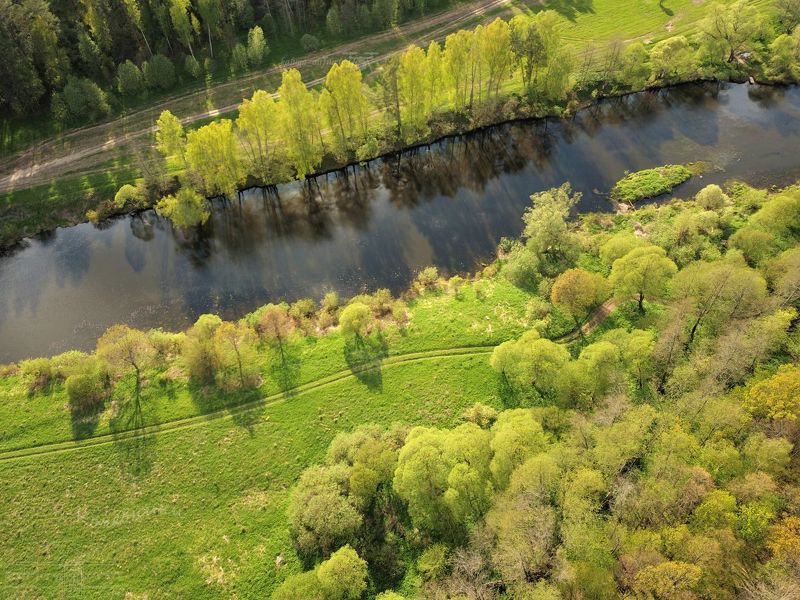 аэросъёмка,мавик про,dji mavic pro, калужская область, реки россии, ресса, река, airphoto Река Ресса весной фото превью