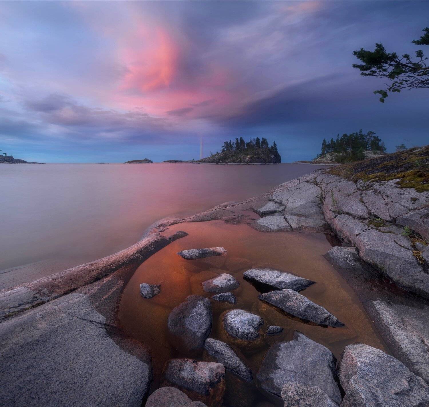 ладога, белые ночи, шхеры, рассвет ,карелия, ладожское озеро, Павел Ващенков