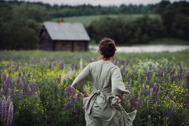 портрет, мураново, природа, люпины Мураново фото превью