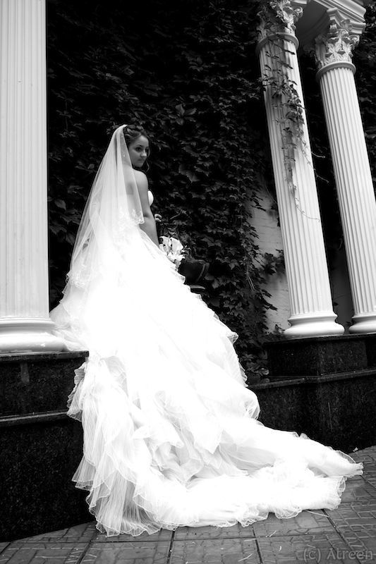 Девушка, Колонны, Платье, Портрет, Свадебное Анастасия фото превью
