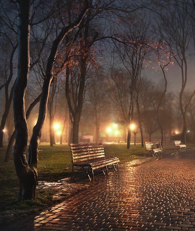Оттепель в старом парке фото превью