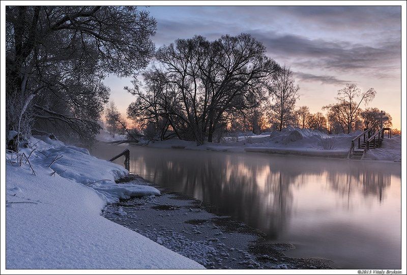 Одно зимнее утро на реке. фото превью