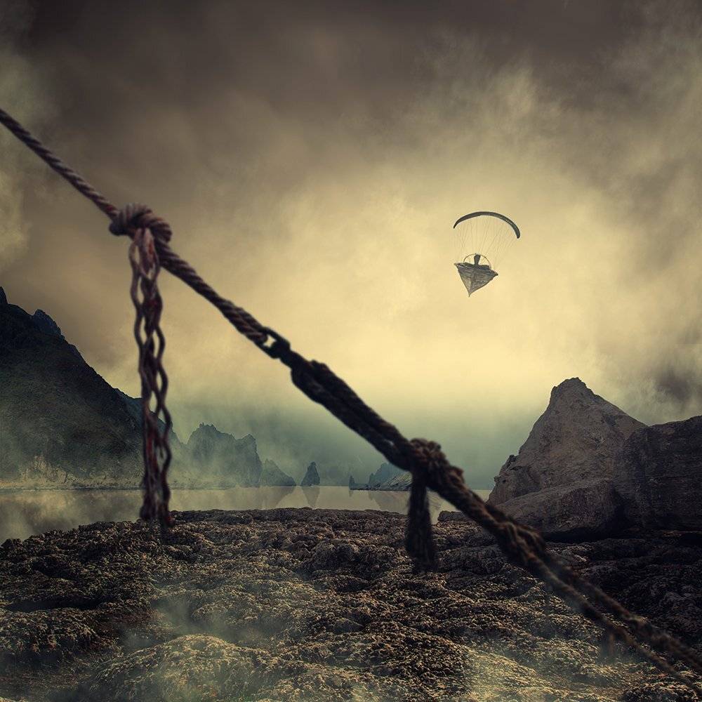 mist, fog, water, bird, cold, night, ocean, calm, dark, crow, storm, manipulation, photoshop, psd, cementary, raimbow, tutorials, Caras Ionut