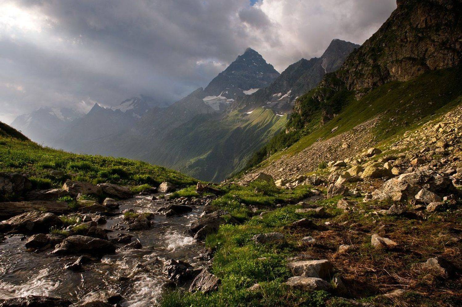 горы, домбай, белалакая, сулахатские ночёвки, Месилов Сергей