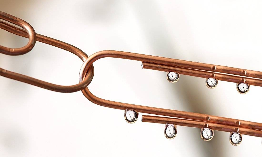 макро, капли, отражение, часы, скрепка, Sokolova Tatiana