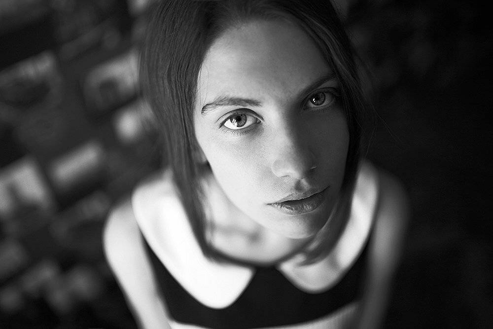 девушка, чб, цифра, портрет, Germanovich Vladimir