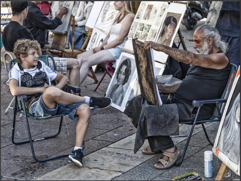 Художник и его модель фото превью