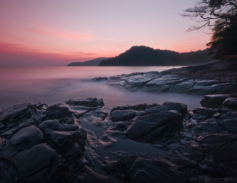 thailand, sunrise, koh kood, island, stones Sunrise фото превью