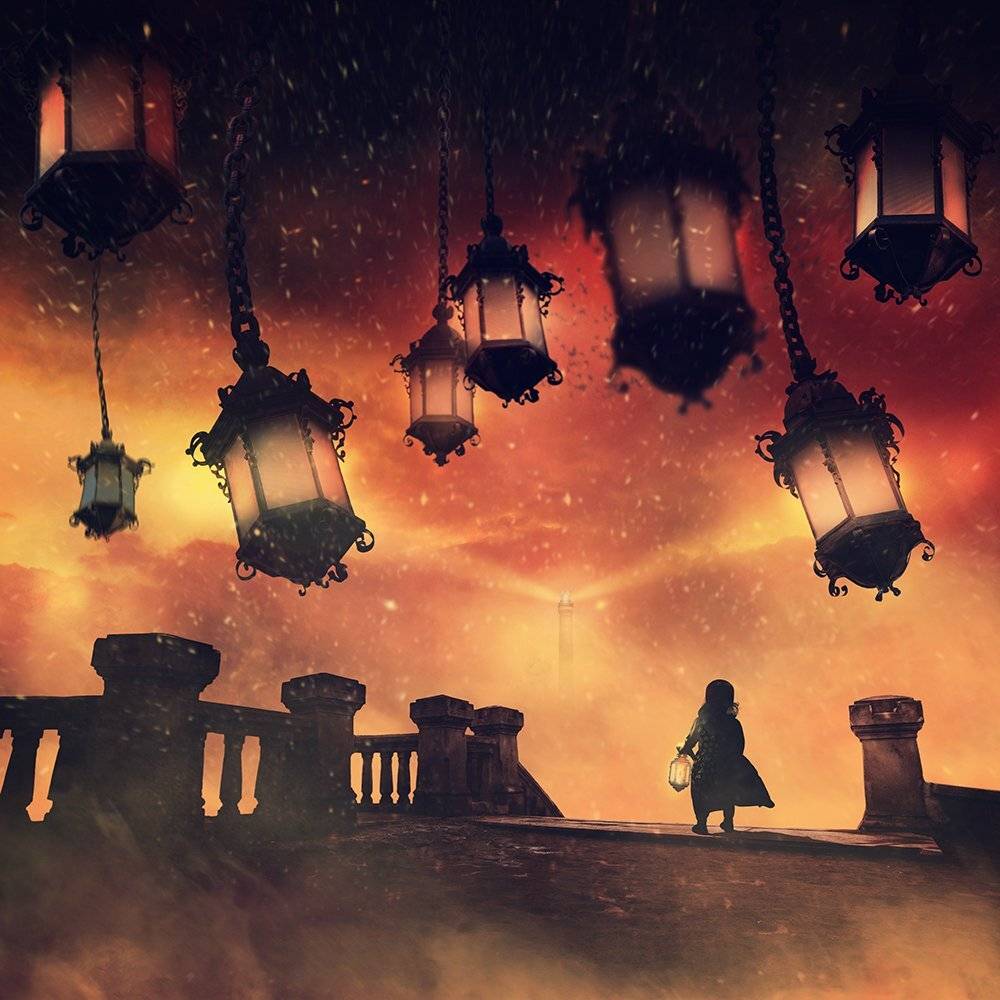 sky, girl, reflection, bird, light, clouds, pole, stairs, ground, manipulation, elephant, mounting, wheel, bag, ball, feather, psd, spinner, tutorials, red, Caras Ionut