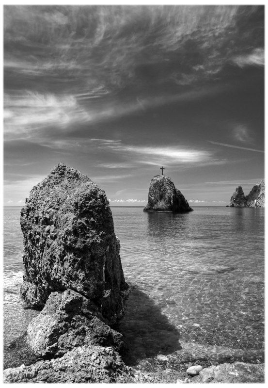 фиолент, крым, чёрное, море скала Монах фото превью