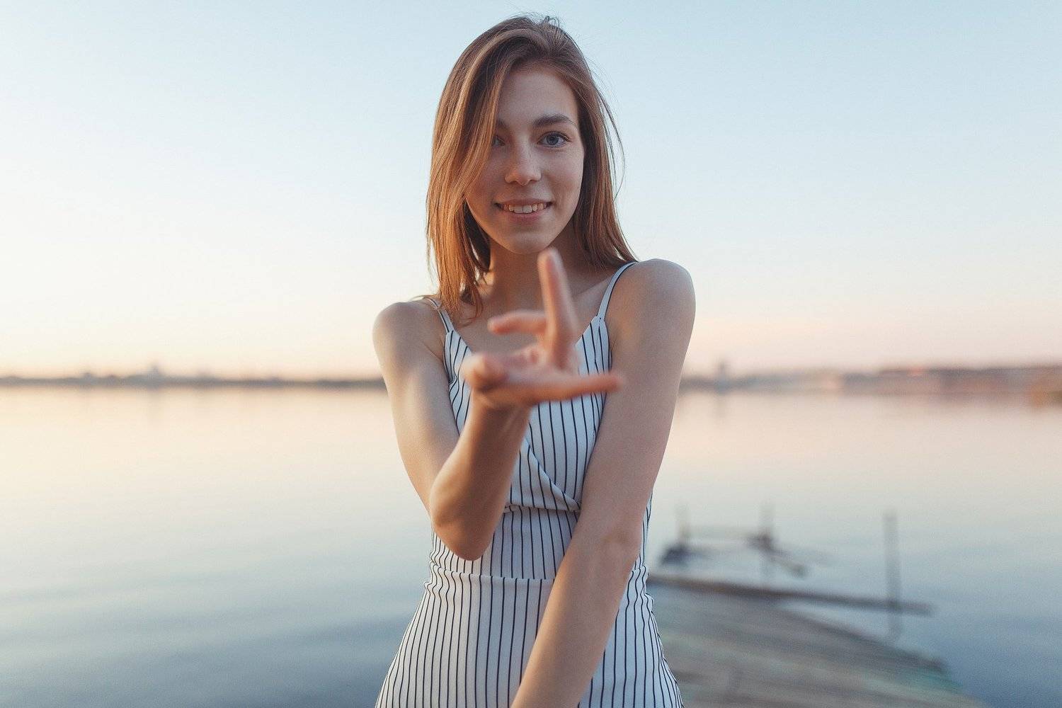 portrait,nature, model, russian girl, sunset, water, Павел Возмищев