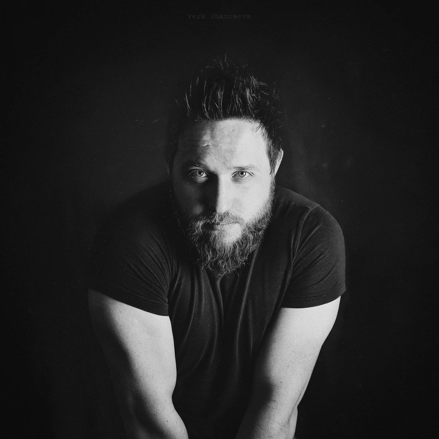 мужской портрет монохром чернобелое постановка, Вера Шамраева