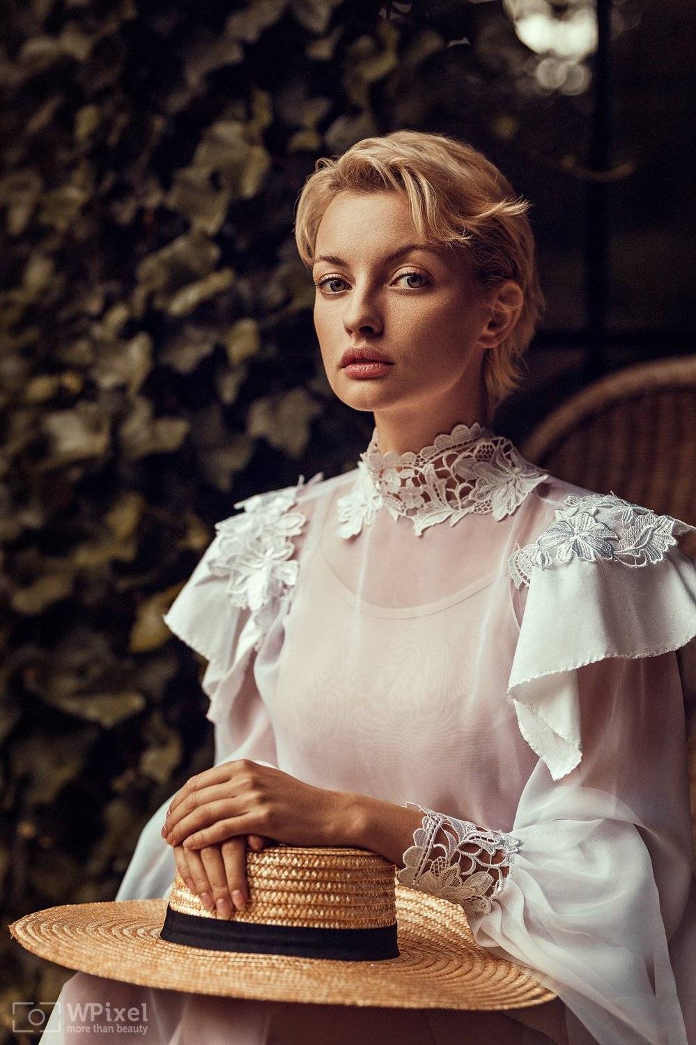 portrait women eyes blonde, Wojtek Polaczkiewicz