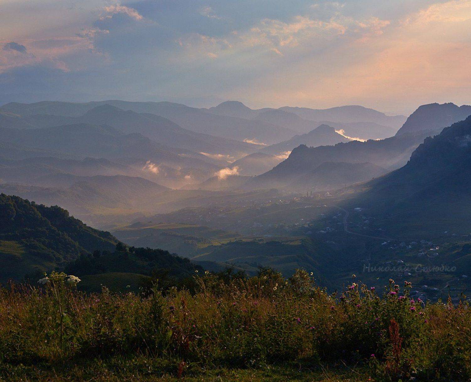 кавказ горы закат, Николай Стюбко