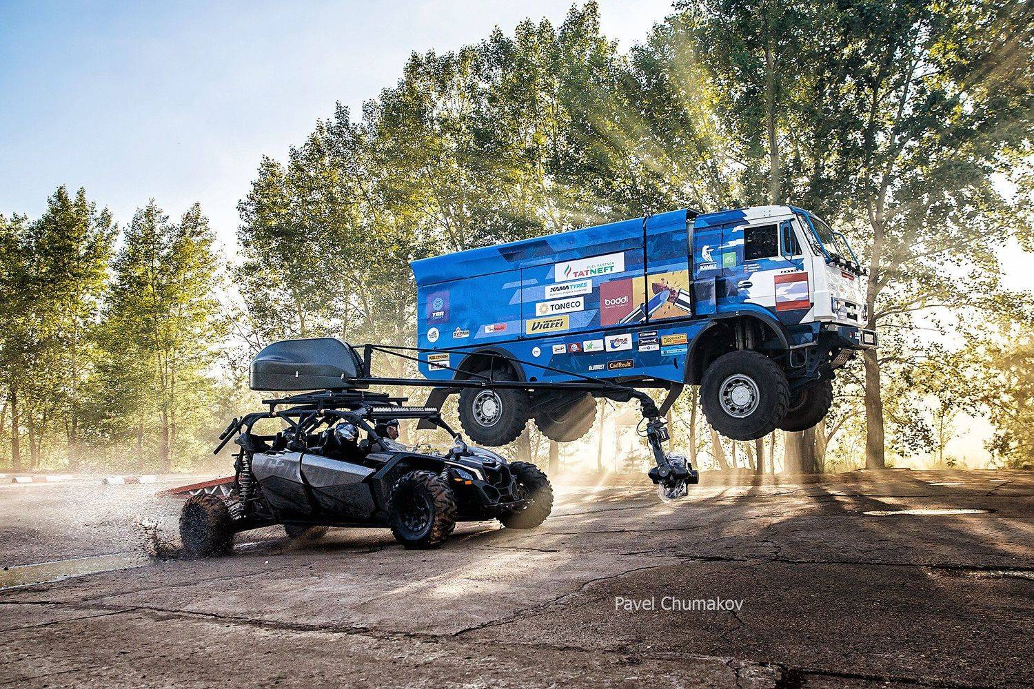 камаз, кино, сериал, камазмастер, бэкстейдж, грузовик, полет, прыжок,, Павел Чумаков