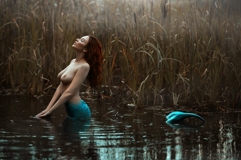 девушка, красавица, природа, русалка На озере в глубоких дебрях... фото превью