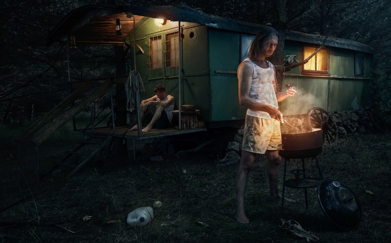 cinematic,portrait,friends,dark,moody,night,grill,trailer Friends фото превью