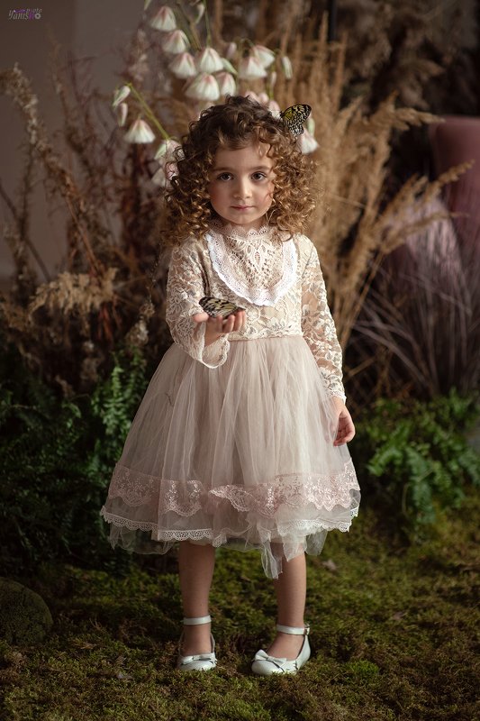 дети, портрет, студия, бабочки, ребенок, съемка Виктория фото превью