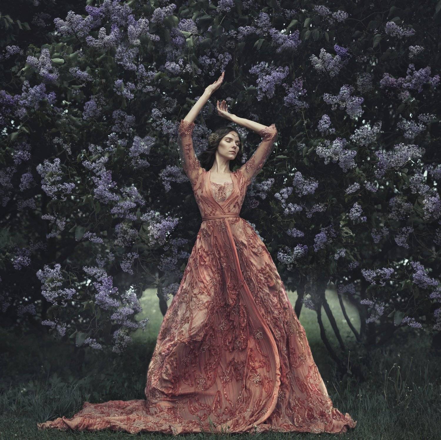 blossom, flower, lilac, princess, dress, Екатерина Кулакова