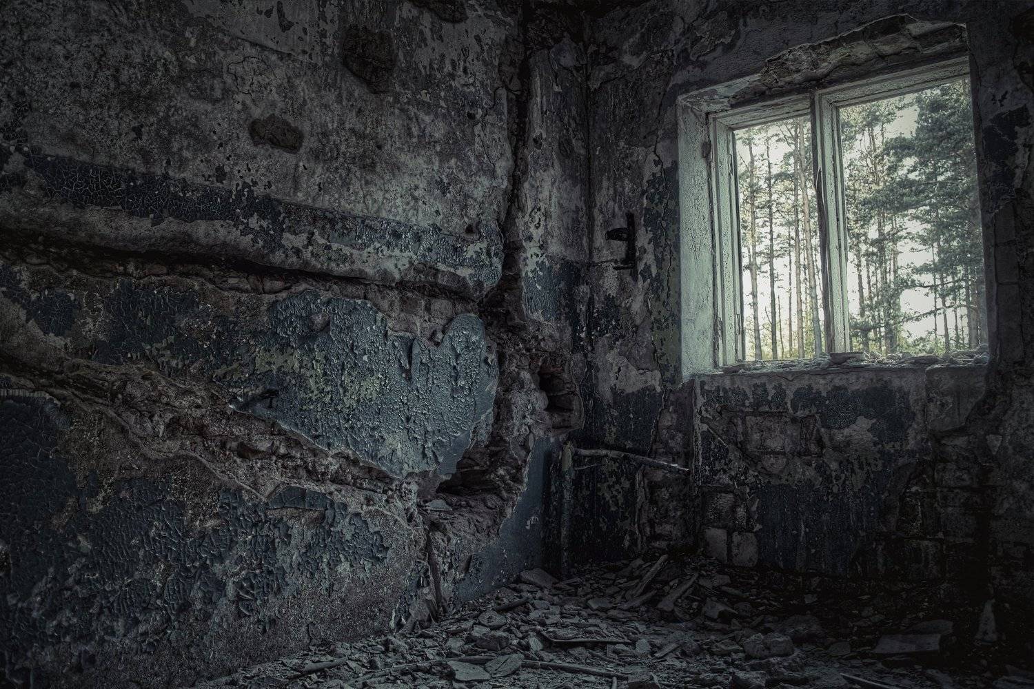 апокалипсис, комната, окно, разруха, свет, страх, Vladimir Kedrov