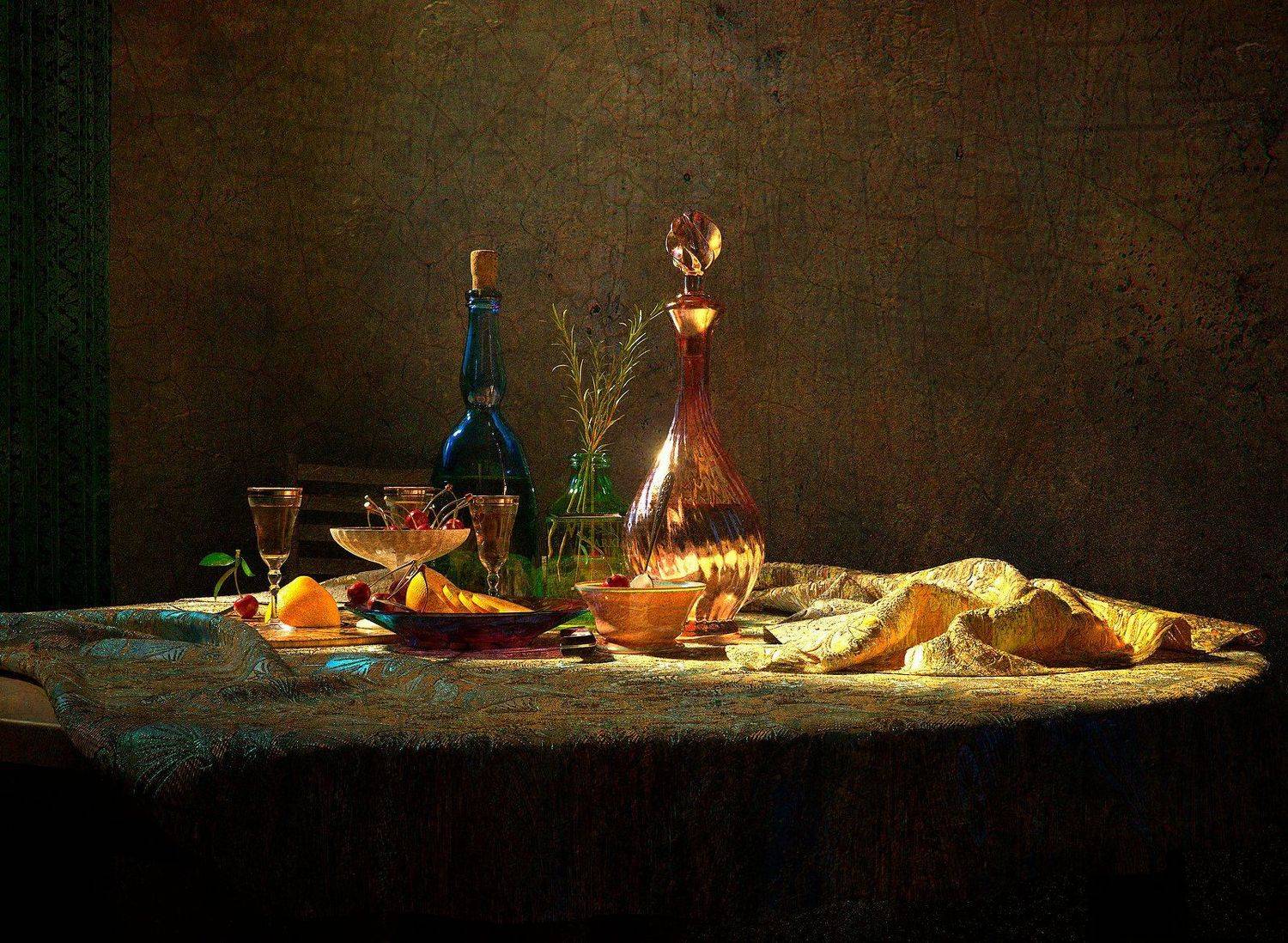 3ds max  photoshop  вишня  натюрморт, Станислав Солагаян