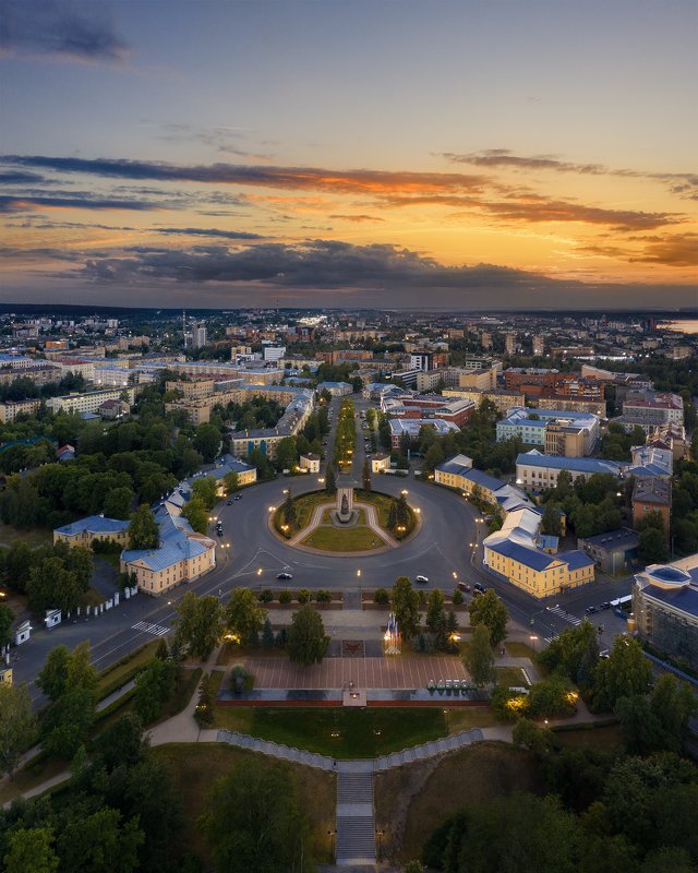 аэросъемка, город, петрозаводск Площадь Ленина фото превью