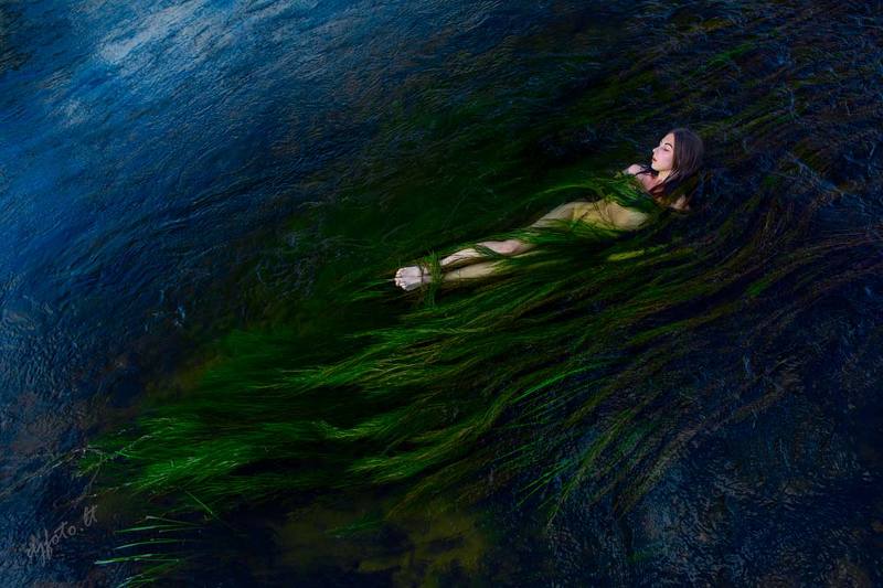 djfoto, nudevilnius, water,  In the Blue Water / В синих водах фото превью