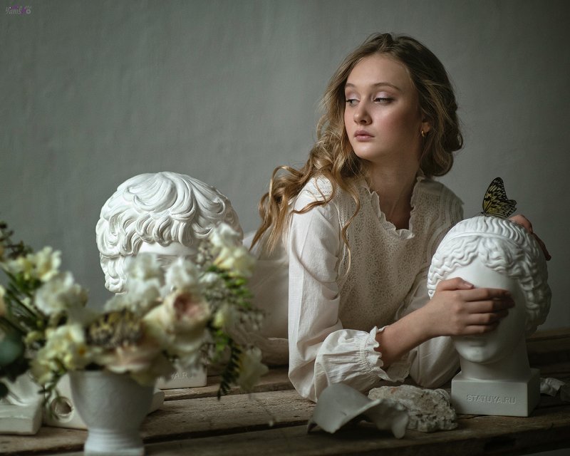 дети, портрет, студия, бабочки, ребенок, съемка Полина фото превью