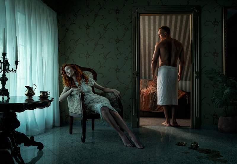 girl,woman,sad,sadness,man,couple,conflict,cinematic,moody,dark,sony,composite Silence фото превью