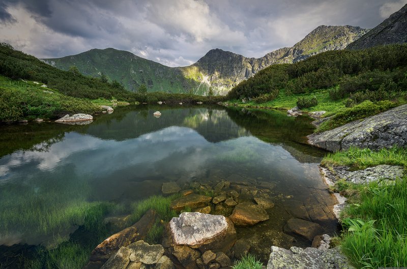 #cloud #sky #water #nature #outdoors #lake #landscape #sunset #mountains #nature Roháčske Plesá фото превью