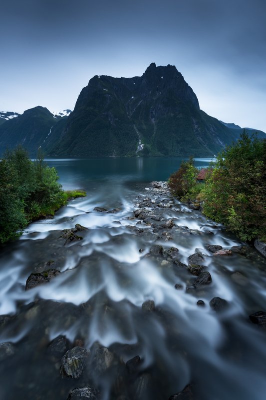 norway,landscape,night Norway almost midnight фото превью