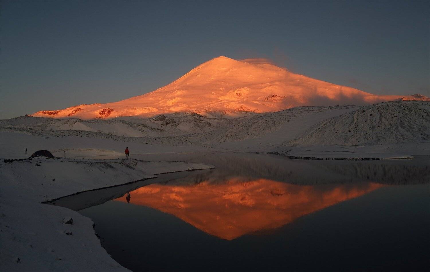 ночь эльбрус ночной пейзаж астрофотография звезды созвездия, Михаил Рева