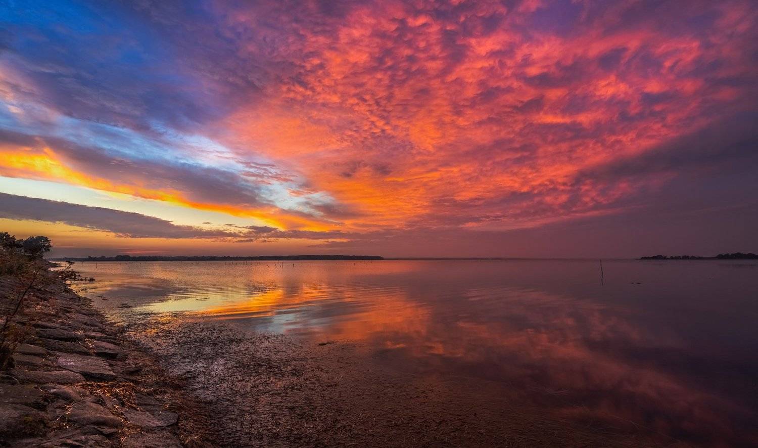 дания, вечер, закат, берег, море, отражения,, Марат Макс.